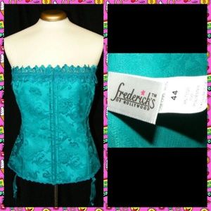Frederick's of Hollywood Dream Green Corset 44"